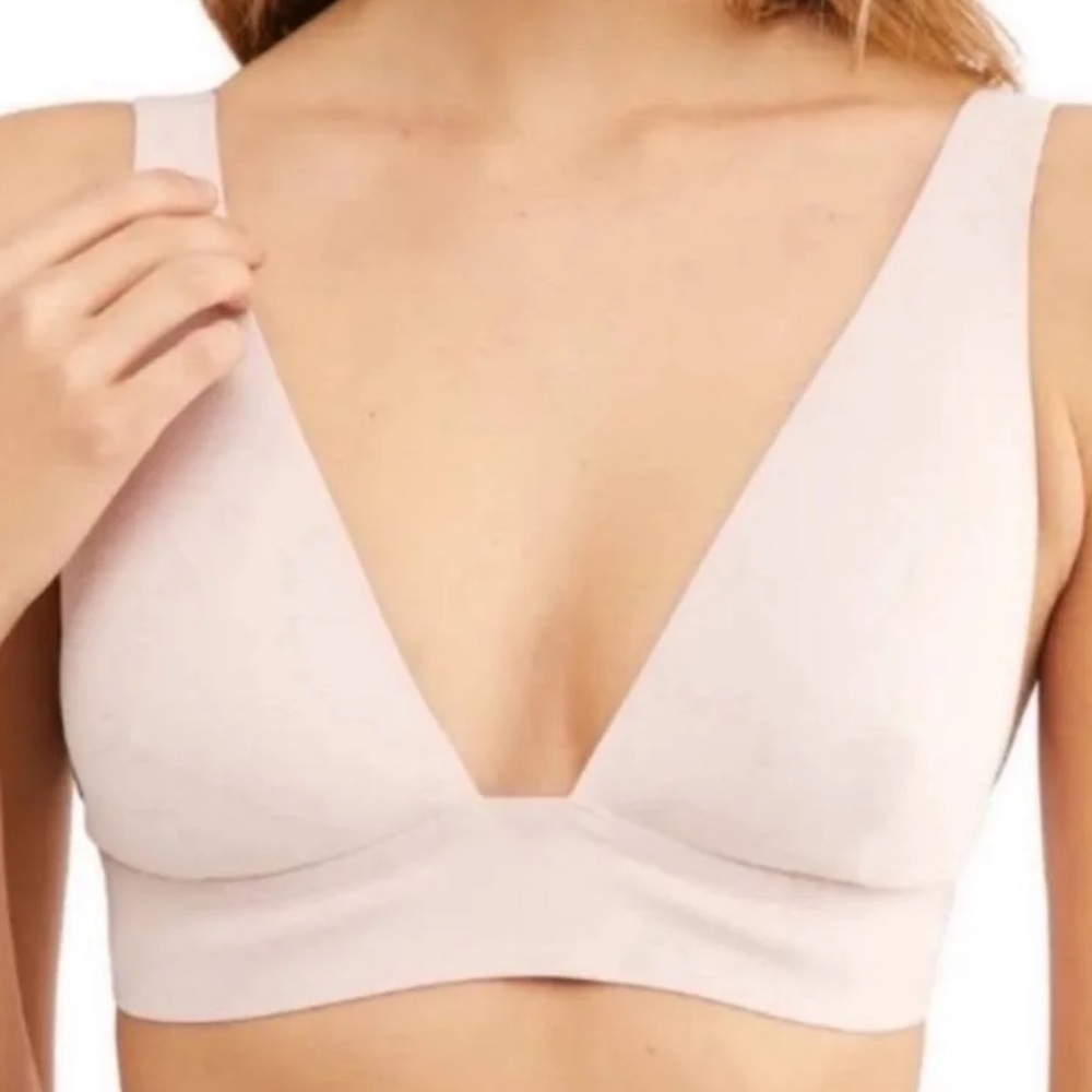 Free People Scuba Bralette Pink Blush Large